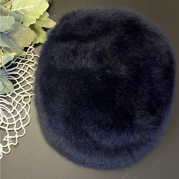 Kangol Other - Kangol Vintage Angora Fur Blend Navy Blue Cap Hat Men’s Sz Medium